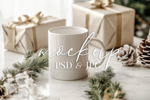 Download Christmas Mug Mockup, PSD Smart Object - Christmas mug mockup Collection