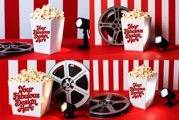 Download Popcorn Box or Bucket JPG Mockup Set - Jpg mockup Collection