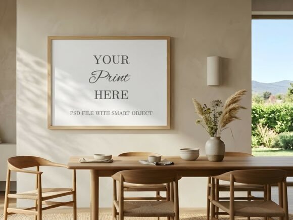Download Horizontal Frame Mockup Dining Room - Horizontal frame mockup Collection