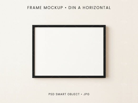 Download A4 Horizontal Frame Mockup PSD JPG - Horizontal frame mockup Collection